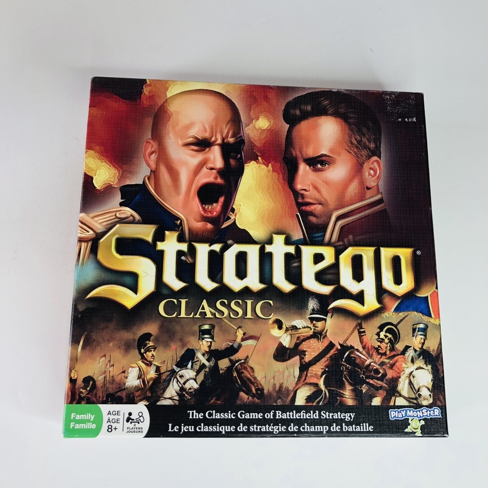 Stratego Classic Game of Battlefield Strategy Capture Flag PlayMonster Complete